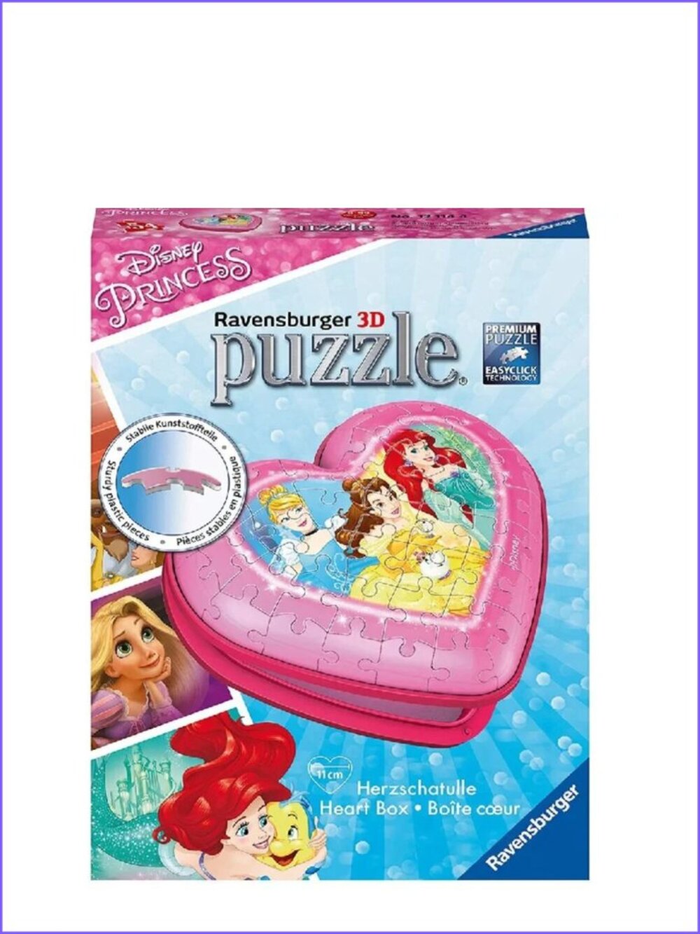 Ravensburger  3D Puzzle - Heart Shaped Storage Box - Princess  54 Pcs New In Box